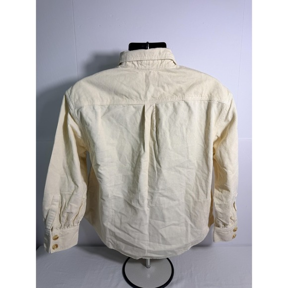 Levi's Shirt Womens Small White Corduroy Button Front Long Sleeve Top Casual - Picture 4 of 9